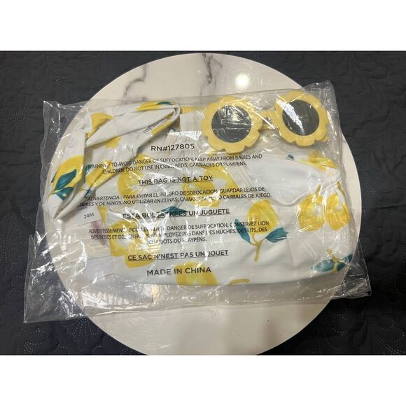 Jessica Simpson Floral Rashguard, Headband & Sunglasses Set Baby SZ 24M:NWT - Picture 9 of 9